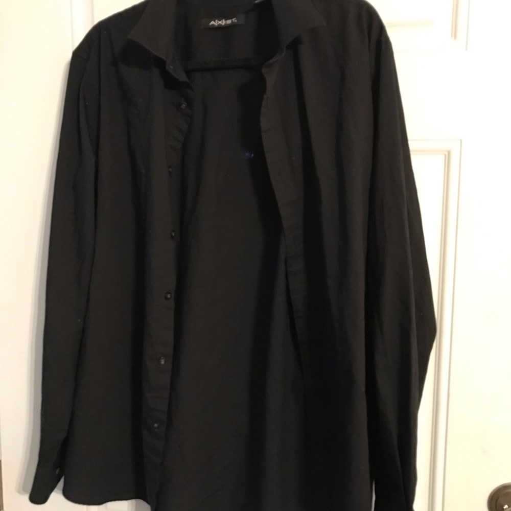 Men Button Down black dress shirt